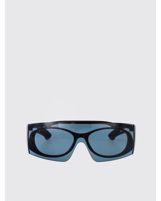 McQueen Blue Two-Tone Acetate Square Sunglasses for men