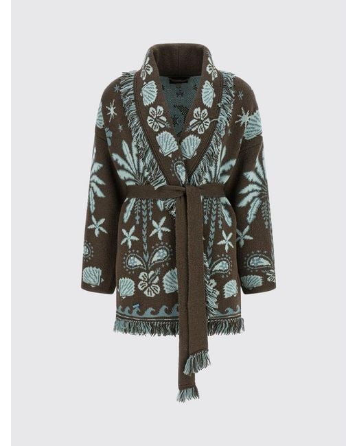 Alanui Gray Wool Blend Robe Cardigan Echoes Of The Island