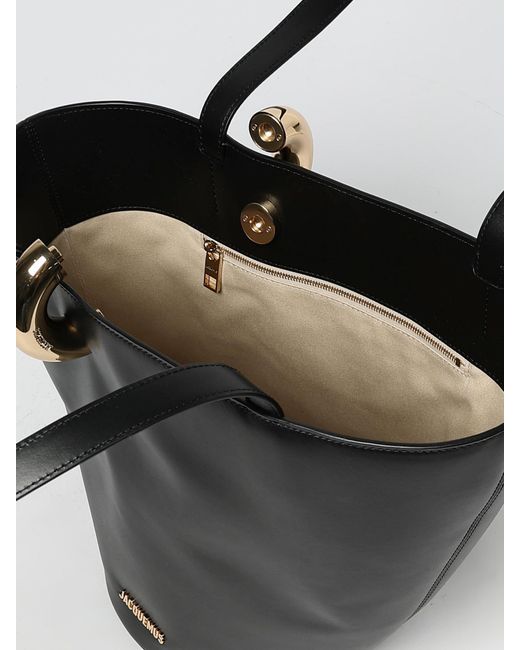 Jacquemus Black Bambola Medium Leather Bag