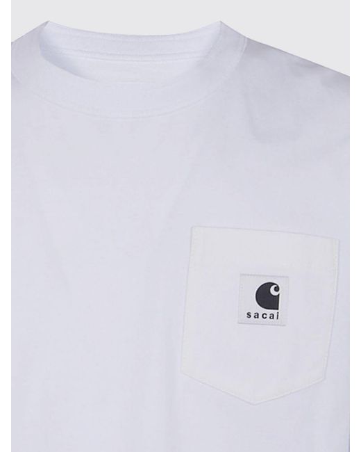 SACAI X CARHARTT WIP White T-Shirt for men