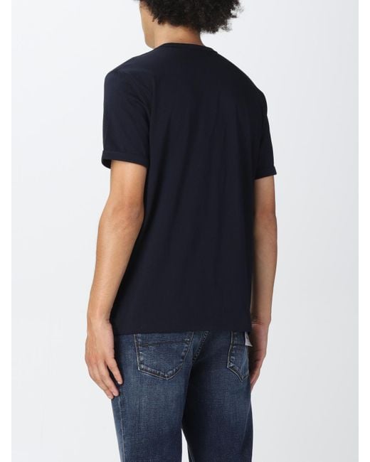 Fred Perry Blue Basic T-Shirt With Mini Logo for men