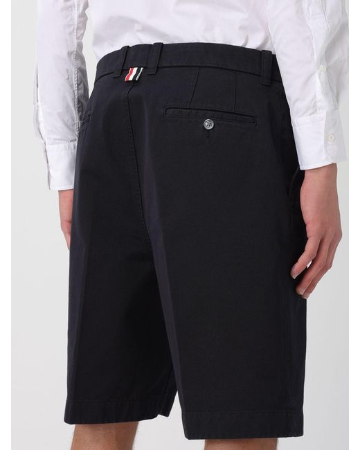 Thom Browne Blue Cotton Blend Chino Shorts for men