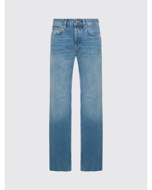 Anine Bing Blue Straight Denim Jeans