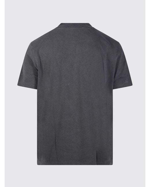 Our Legacy Gray Crewneck Cotton T-Shirt With Dropped Shoulders for men