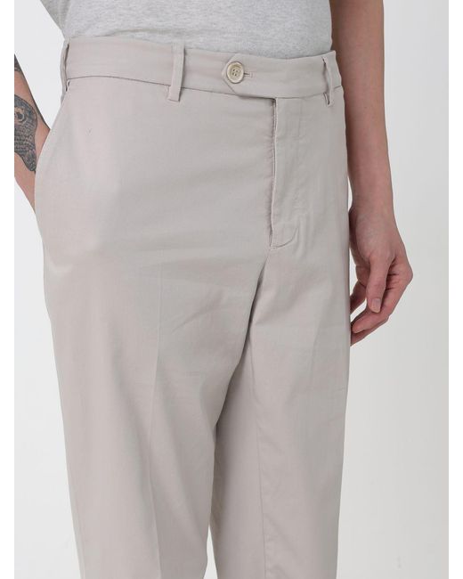 Brunello Cucinelli Natural Cotton Chino Trousers for men
