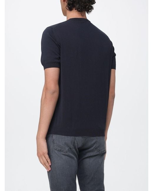 Drumohr Blue Basic Crew Neck Knit for men