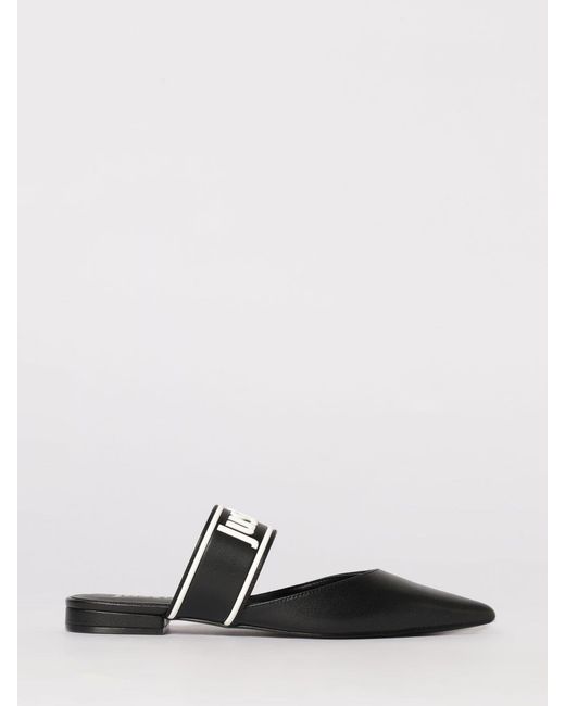 Just Cavalli White Leather Mules