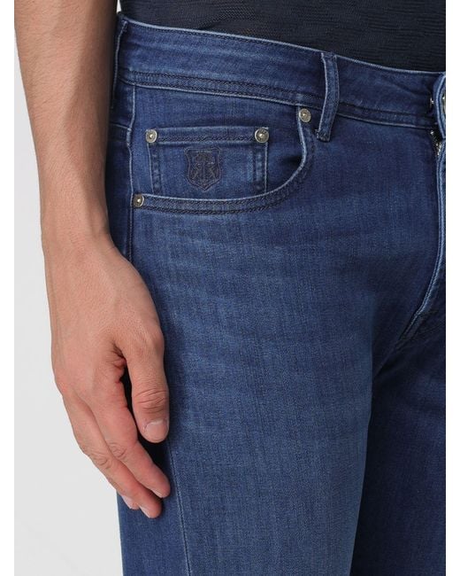Corneliani Blue Slim Fit Denim Jeans for men