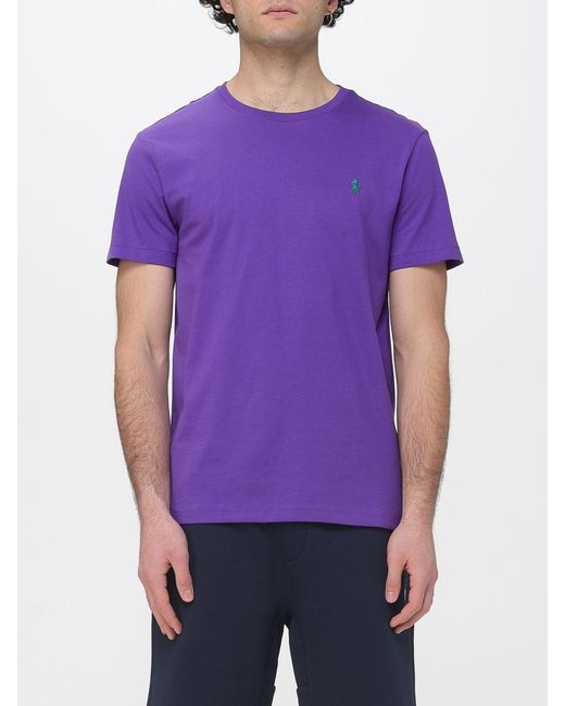 Polo Ralph Lauren Purple Pony Logo Cotton T-Shirt for men