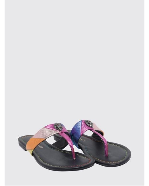 Kurt Geiger White Kensington Leather Flip-Flops