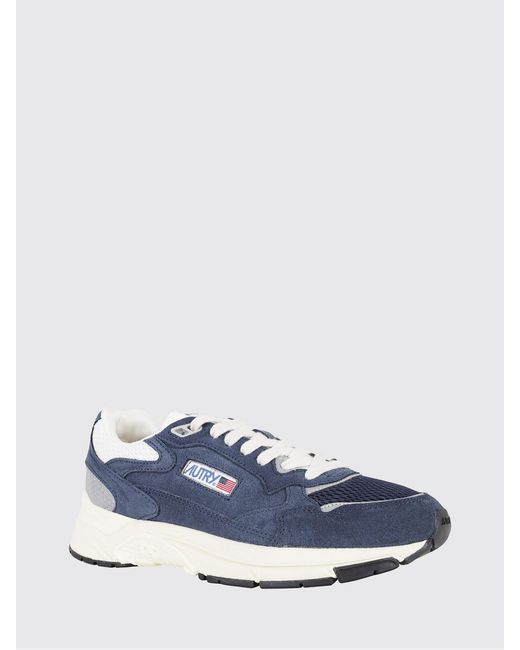 Autry Blue Hyperway Suede And Mesh Sneakers for men