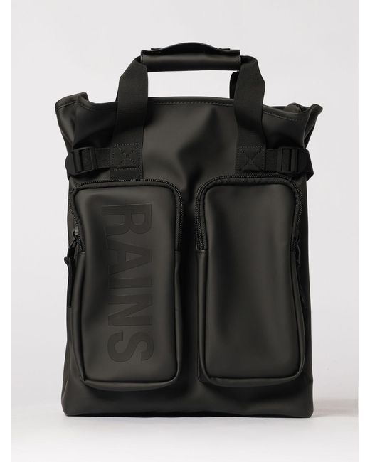 Rains Black Texel Tote Backpack for men
