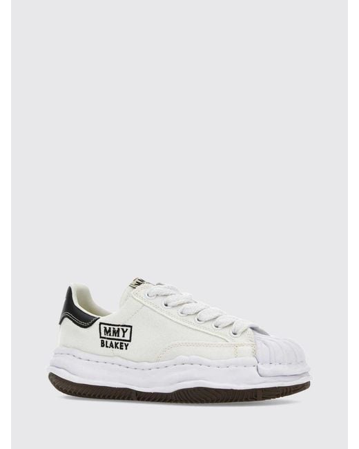 Maison Mihara Yasuhiro White Blakey Og Low Top Canvas Trainers With Shell Toe for men