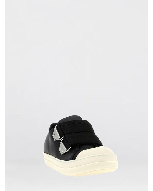 Rick Owens Black Leather Sneakers for men