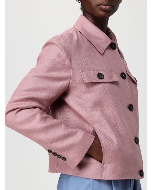 Brunello Cucinelli Pink Linen Saharan Jacket