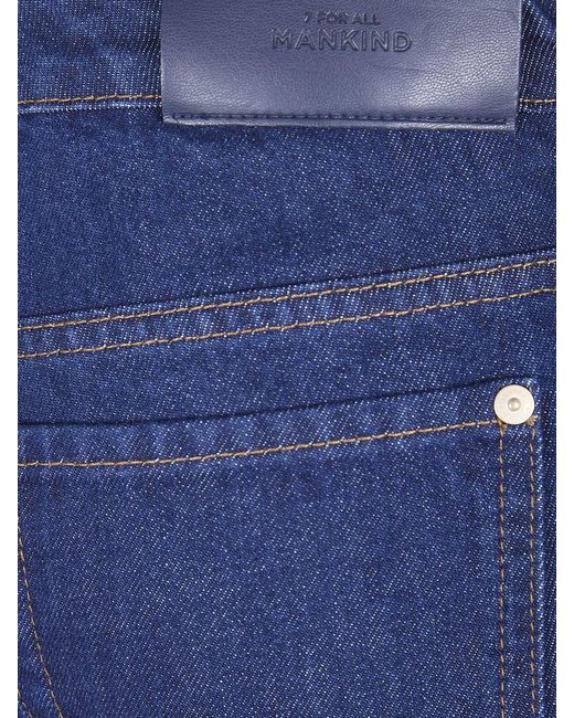 7 For All Mankind Blue Low Straight Denim Jeans