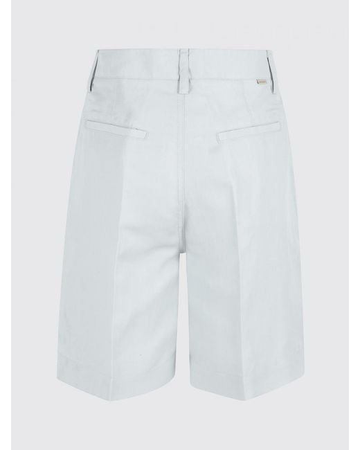 Woolrich Blue Linen Blend Shorts