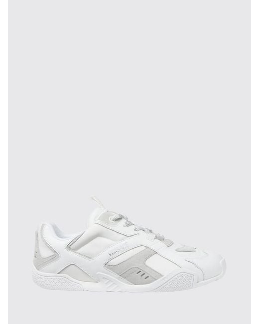 Versace White Galaxia Leather Sneakers for men