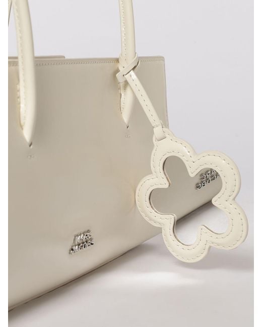 Marc Jacobs Natural The Glam Mirror Brushed Leather Bag