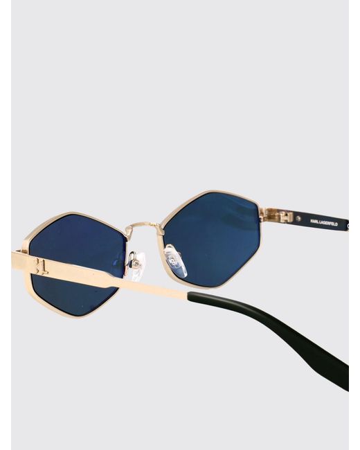 Karl Lagerfeld Green Irregular Shape Metal Sunglasses With Embossed Logo