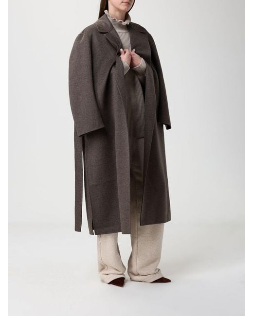 Max Mara Gray Virgin Wool Coat