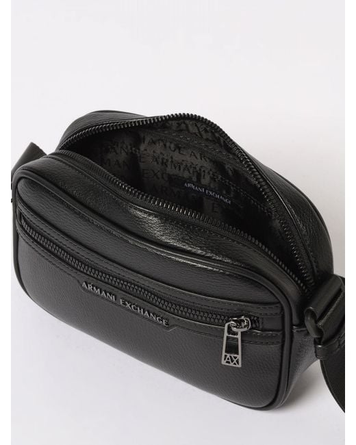 Tracollina Ecopelle Con Logo di ARMANI EXCHANGE in Black da Uomo