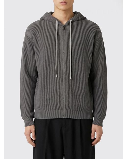 Rick Owens Gray Hooded Cardigan for men