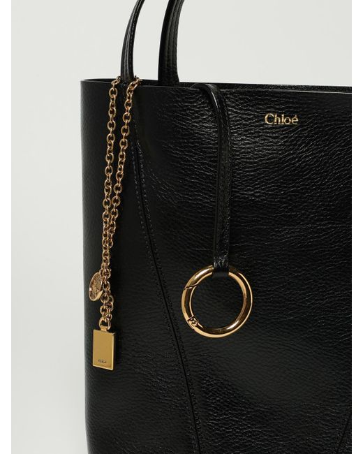 Chloé Black ChloÉ Spin Hammered Leather Bag