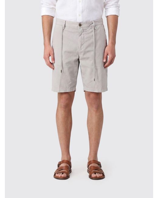 Myths Gray Linen Drawstring Shorts for men