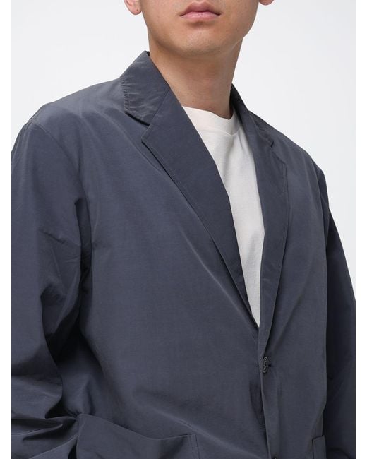 Goldwin Blue Single-Breasted Nylon Blazer for men