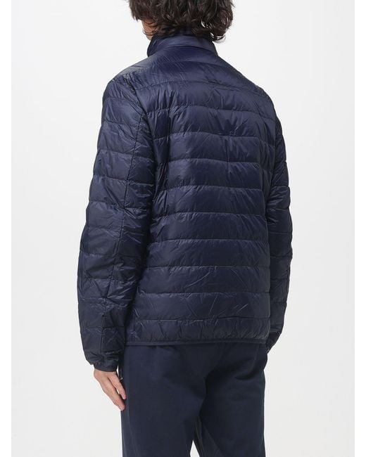 EA7 Blue Light Nylon Down Jacket With Logo for men