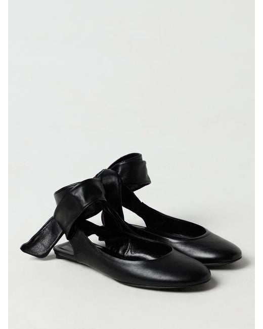 The Attico Black Leather Shoes Cloe