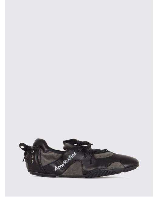 Acne Black Leather Sneakers for men