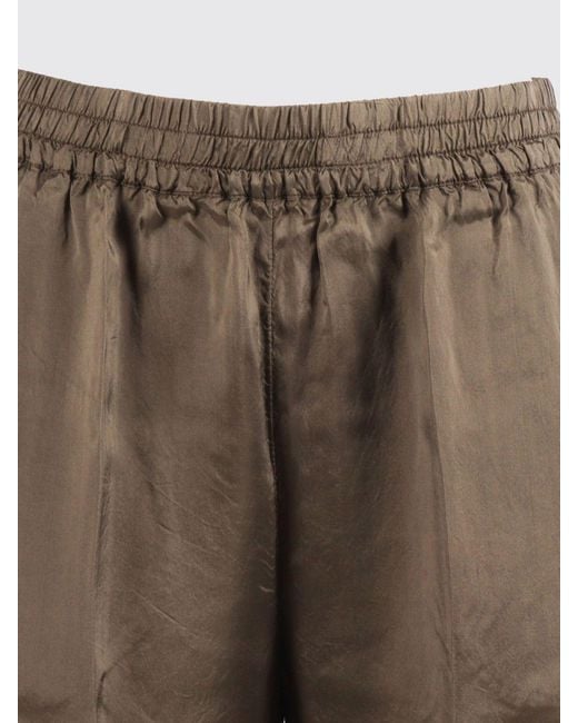 Aspesi Natural Wide Leg Silk Trousers