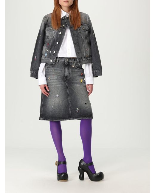 Marc Jacobs Gray Embellished Denim Jacket