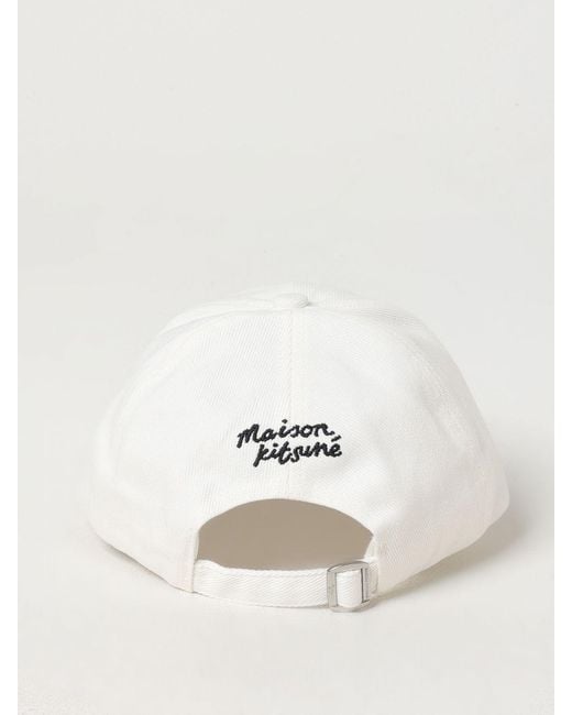 Maison Kitsuné White Maison KitsunÉ Hat for men