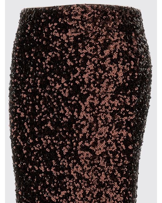ROTATE BIRGER CHRISTENSEN Black Sequin Midi Skirt