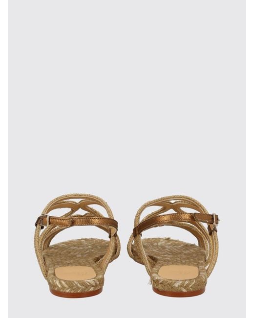 Castaner Natural Pitra Woven Raffia Low-Heeled Slingback Sandals With Jute Midsole