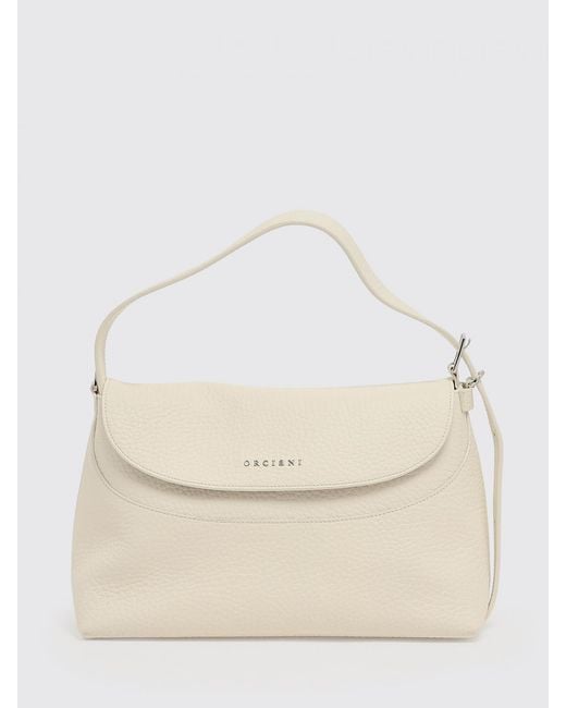 Orciani Natural Hammered Leather Nana Bag