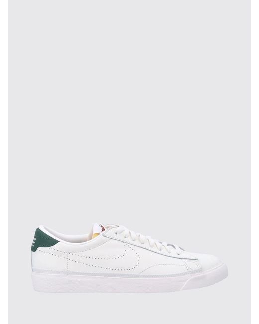 Nike White Tennis Classic Ac Smooth Leather Sneakers With Perforated Swoosh for men