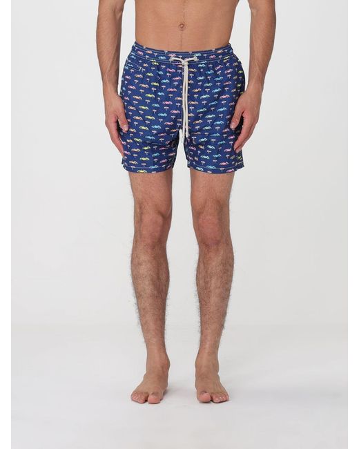 Mc2 Saint Barth Blue Printed Boxer Swim Trunks for men