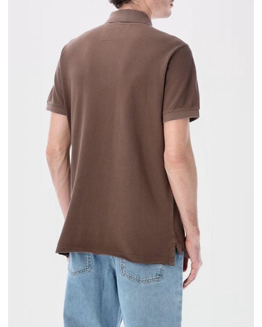 ERL Brown Classic Cotton Polo Shirt for men