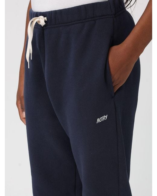 Autry Blue Cotton Jogging Pants