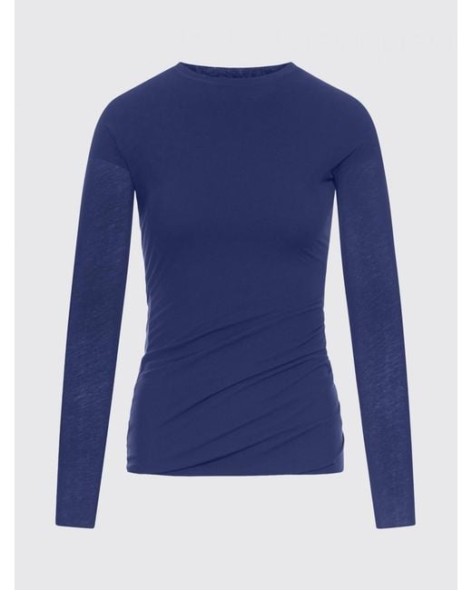 Jil Sander Blue Cotton Top