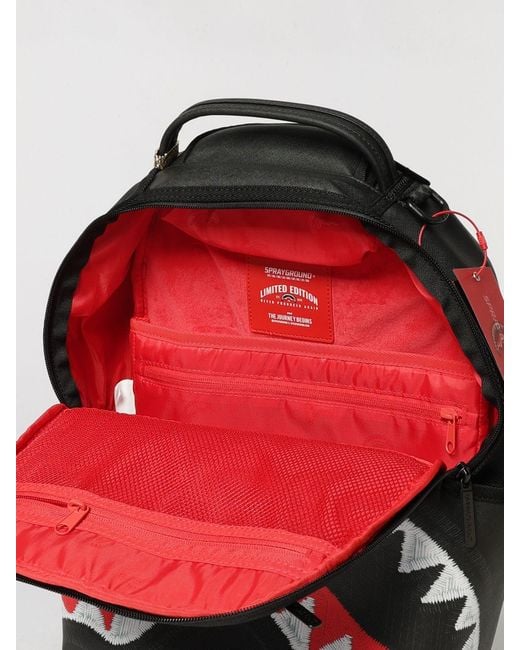 Sprayground Black Pvc Backpack With Shark Logo Print And Laptop Pocket for men