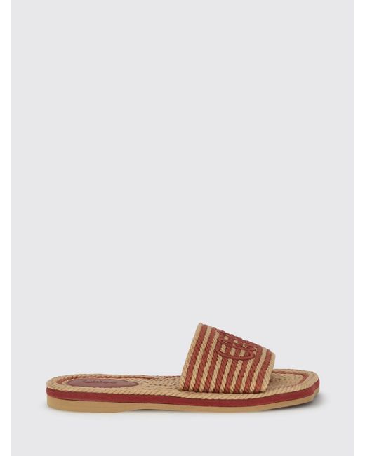 Chloé Brown ChloÉ Striped Woven Rope Sliders