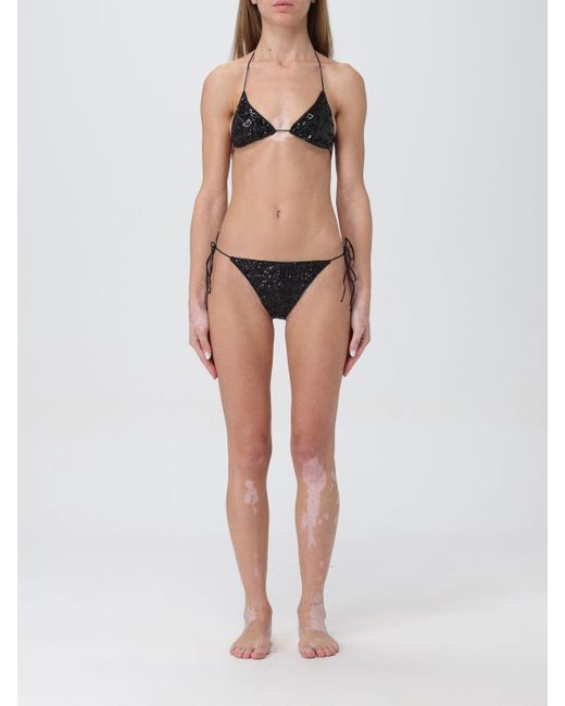 Costume a bikini con paillettes Oseree di Oseree in Natural