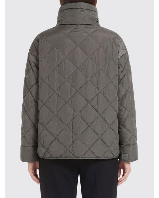 Max Mara Gray Padded And Quilted Down Jacket