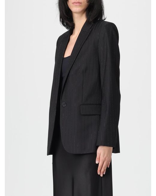 Zadig & Voltaire Black Zadig &Amp Voltaire Single-Breasted Crepe Blazer With Rhinestones