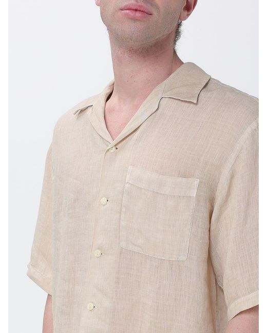 120% Lino Natural Casual Linen Shirt for men